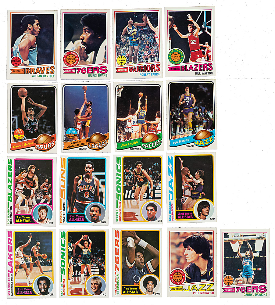 High-Grade 1977 to 1979 Topps Basketball Complete Set Trio (3 Sets, 396 Cards)