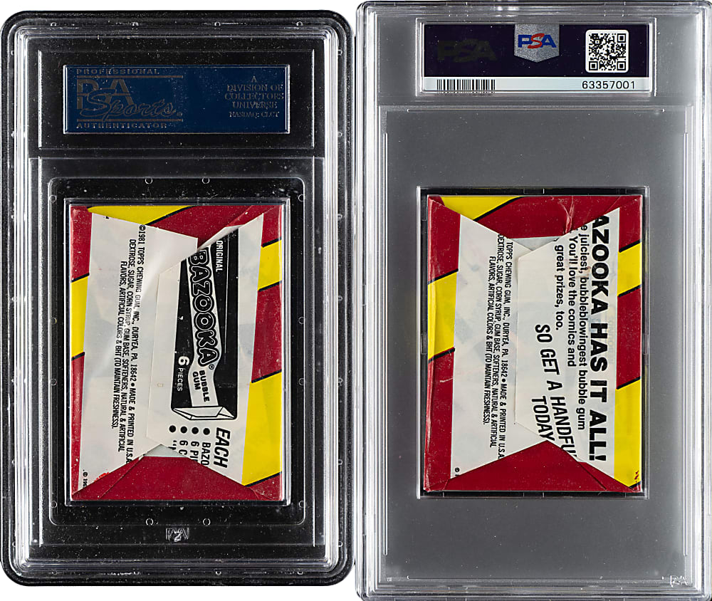 1981-1982 Topps Basketball Unopened Wax Pack PSA NM 7 Pair - Larry Bird and Celtics Leaders on Back