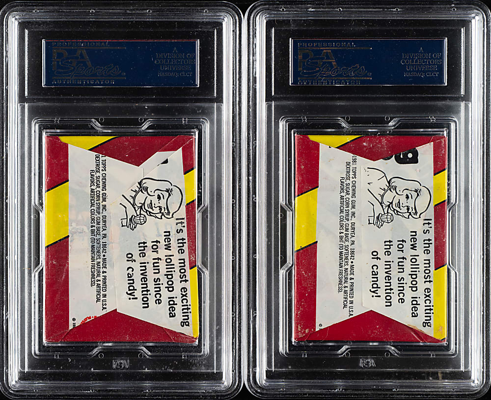 1981-1982 Topps Basketball Unopened Wax Pack PSA NM 7 Pair - Magic Johnson and Kevin McHale on Back