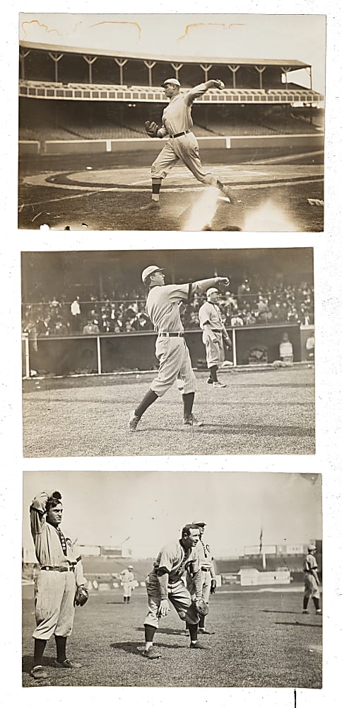 Circa 1909 Mordecai Brown, Rube Marquard, and Frank Chance Original Spooner & Welis Photograph PSA/DNA Type I Trio