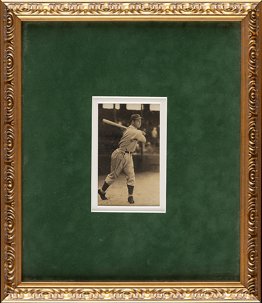 Jimmie Foxx Signed George Burke Photograph in Framed Display