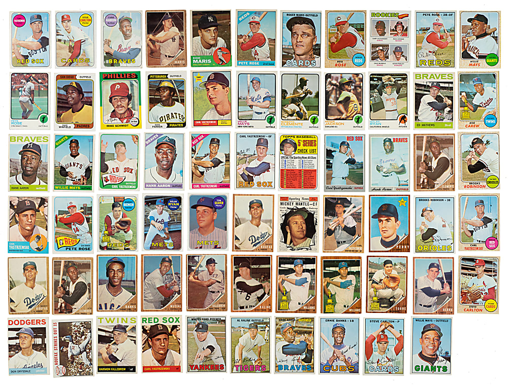 1961 to 1977 Topps Shoebox Collection (1,868) Including 179 Hall of Famers