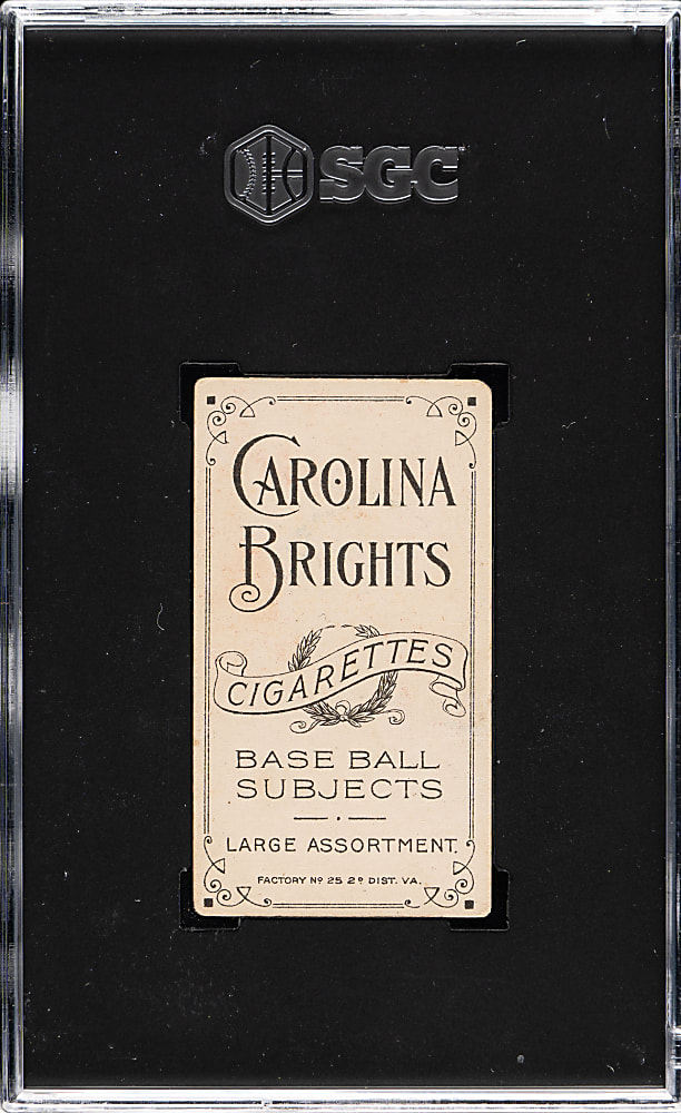 1909-1911 T206 White Border Doc Casey SGC POOR 1 - Carolina Brights Back - The ONLY SGC-Graded Example
