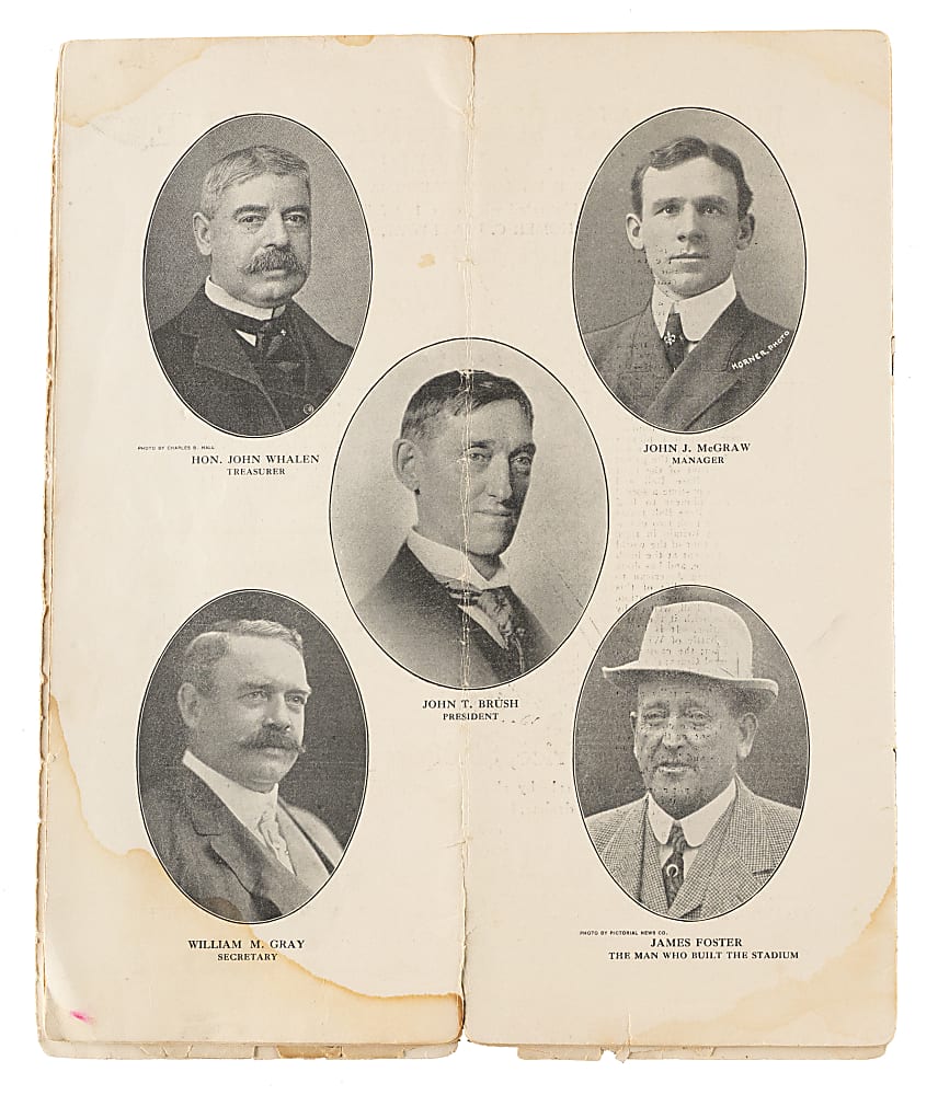 1911 New York Giants (vs. Philadelphia Athletics) World Series Game 3 Program