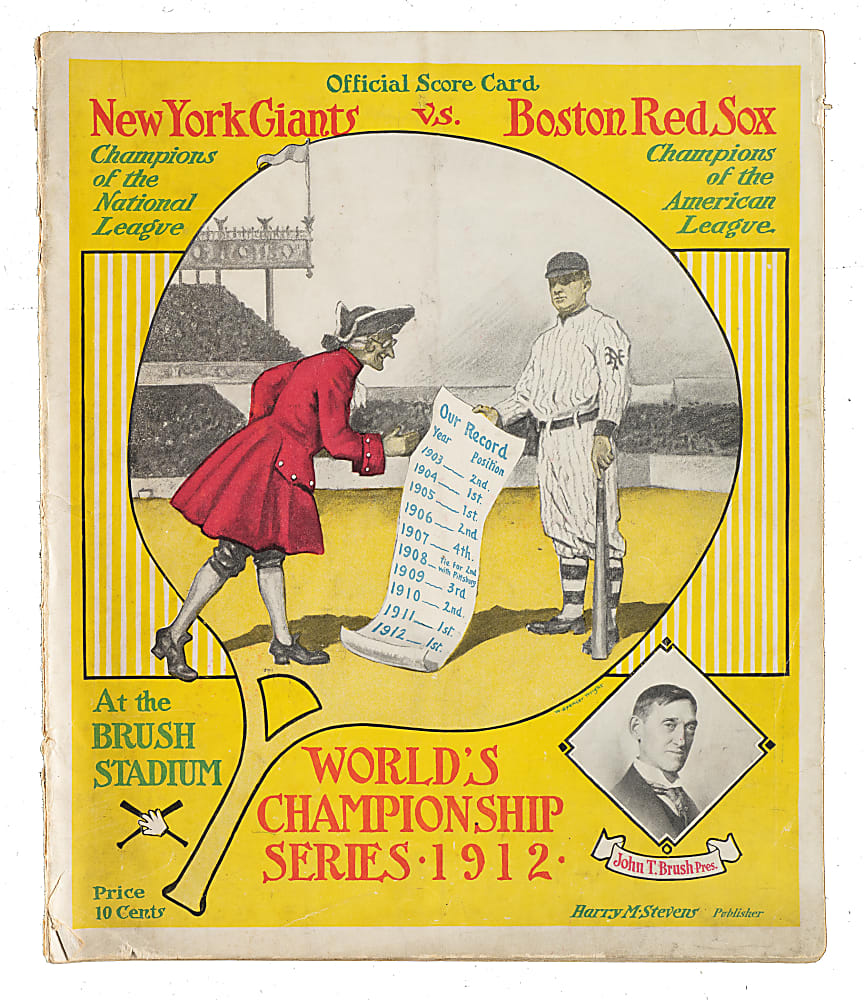 1912 New York Giants (vs. Boston Red Sox) World Series Program