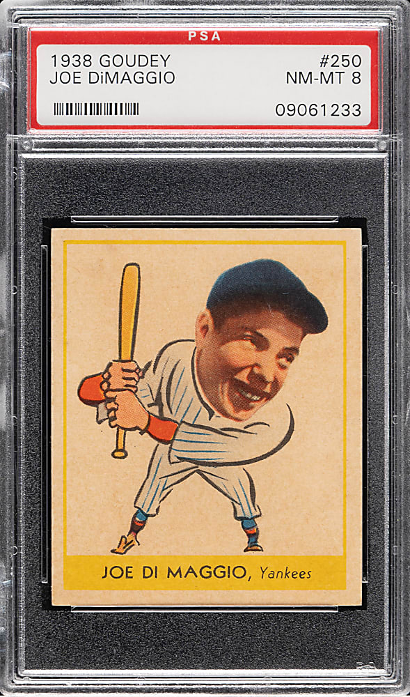 1938 R323 Goudey "Heads-Up" #250 Joe DiMaggio PSA NM-MT 8