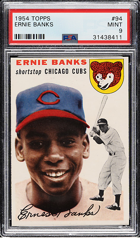 1954 Topps #94 Ernie Banks Rookie PSA MINT 9