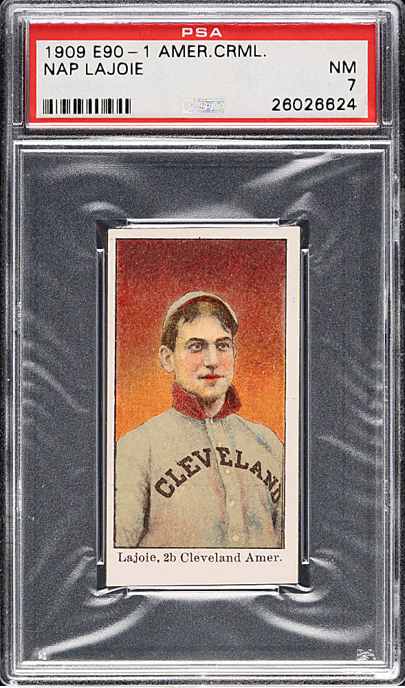 1909-1911 E90-1 American Caramel Nap Lajoie PSA NM 7 - 1 of 2 - Highest Graded!