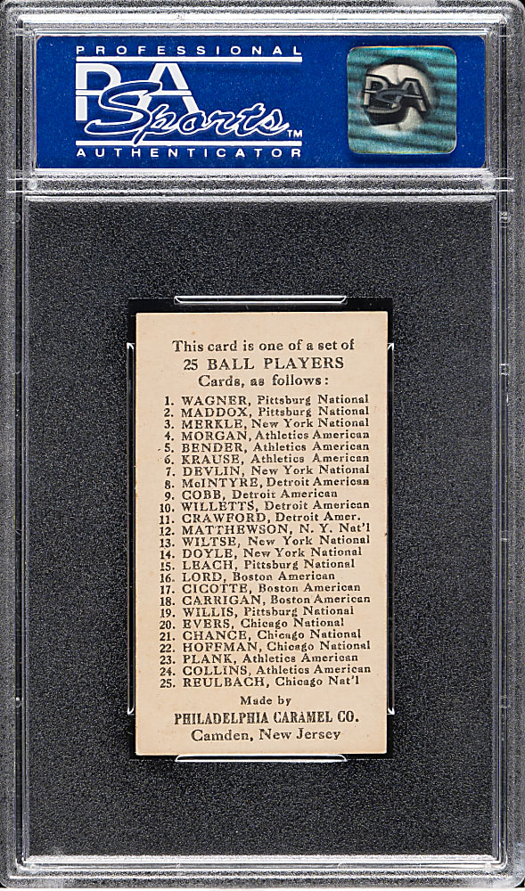 1909 E95 Philadelphia Caramel Christy Mathewson PSA NM 7 - 1 of 2 - Highest Graded!