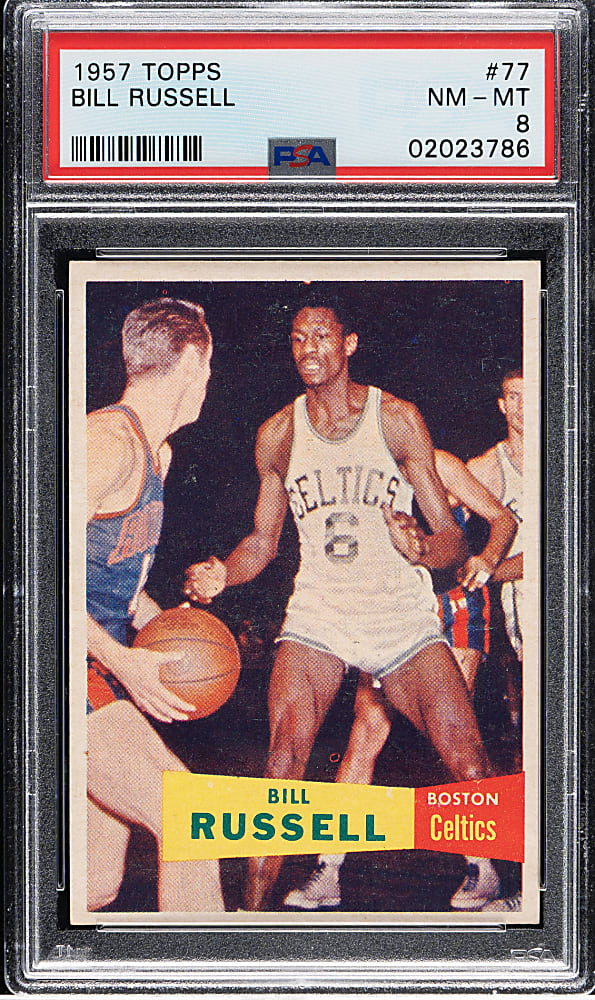 1957-1958 Topps Basketball #77 Bill Russell Rookie PSA NM-MT 8