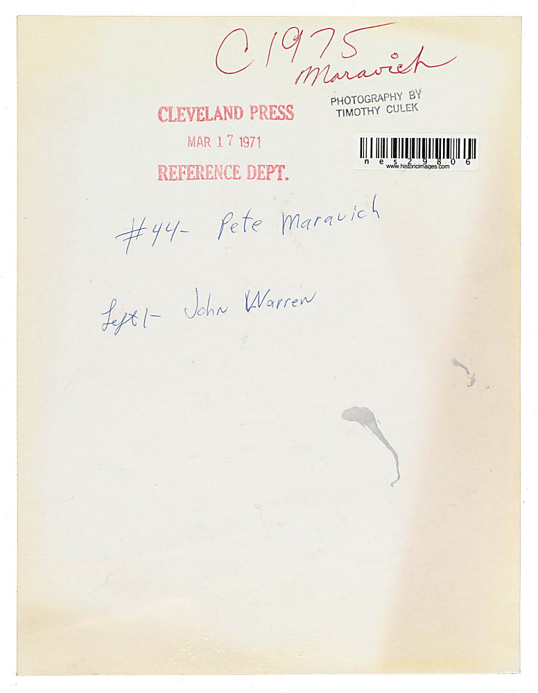 1971 Pete Maravich Original Timothy Culek Cleveland Press Photograph PSA/DNA Type I - Rookie Image