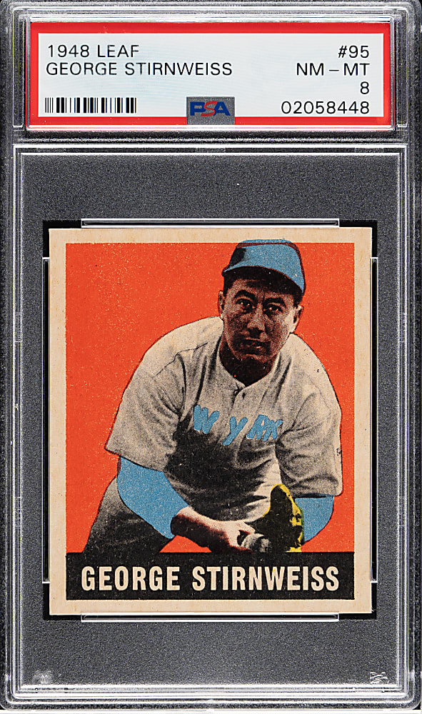 1948-1949 Leaf #95 George Stirnweiss PSA NM-MT 8