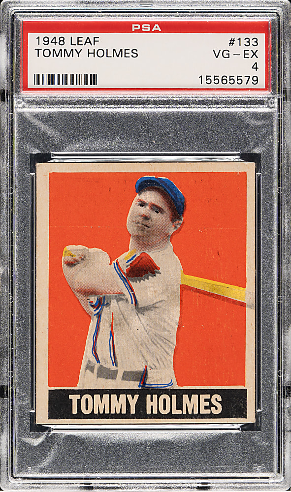 1948-1949 Leaf #133 Tommy Holmes Short Print PSA VG-EX 4
