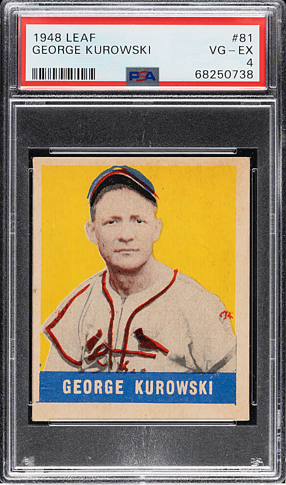 1948-1949 Leaf #81 George Kurowski Short Print PSA VG-EX 4