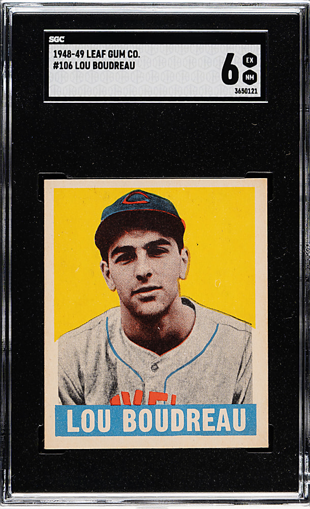 1948-1949 Leaf #106 Lou Boudreau SGC EX/NM 6