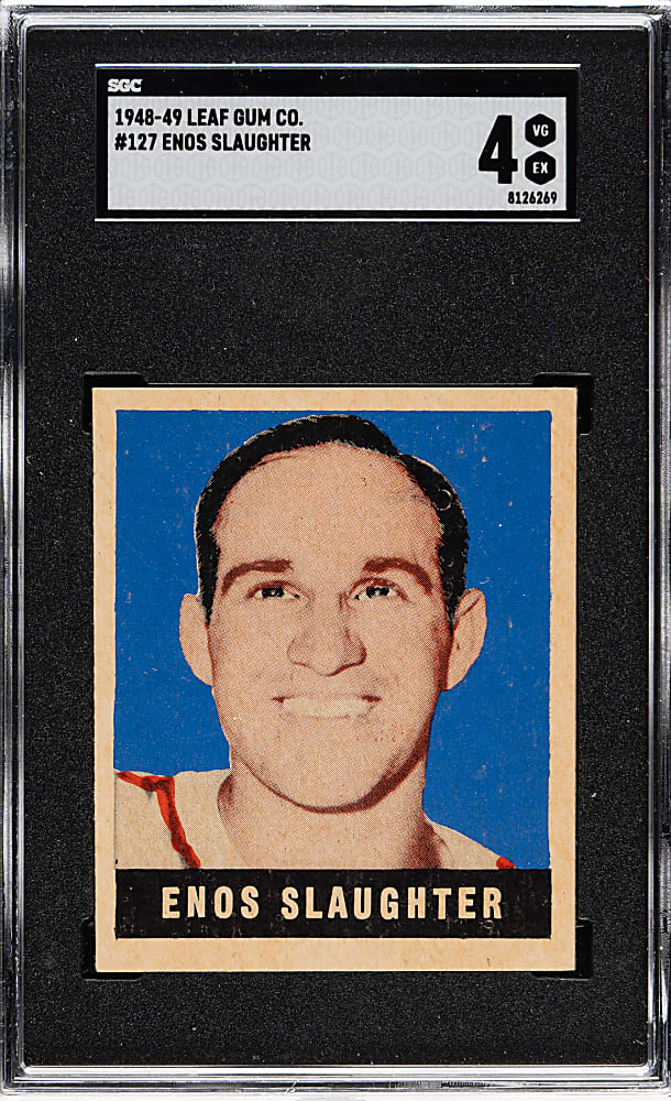 1948-1949 Leaf #127 Enos Slaughter Short Print SGC VG/EX 4