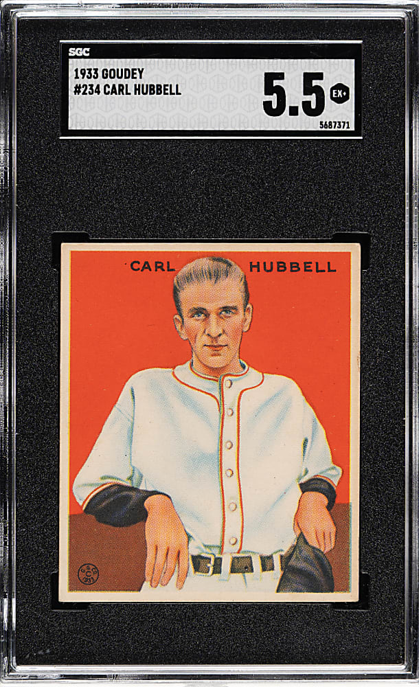 1933 R319 Goudey #234 Carl Hubbell SGC EX+ 5.5