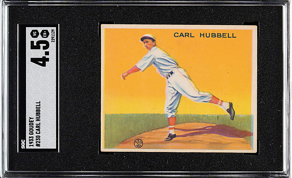 1933 R319 Goudey #230 Carl Hubbell SGC VG/EX+ 4.5