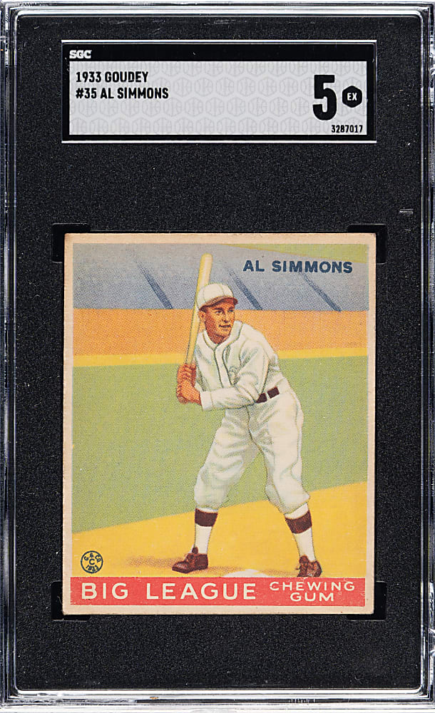 1933 R319 Goudey #35 Al Simmons SGC EX 5