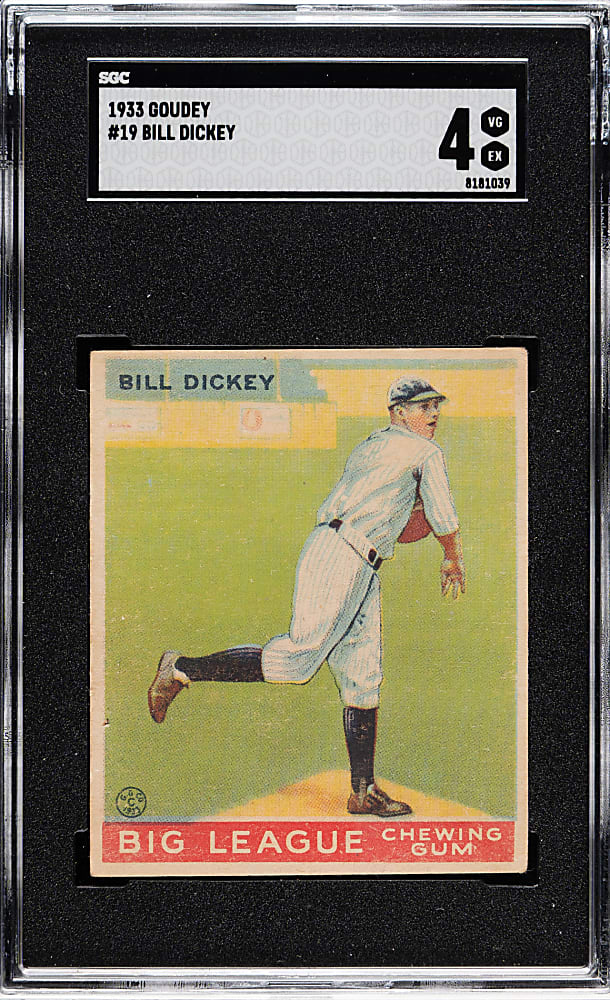 1933 R319 Goudey #19 Bill Dickey SGC VG/EX 4