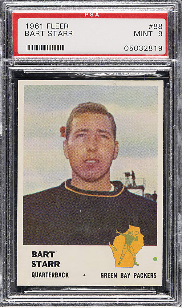 1961 Fleer Football #88 Bart Starr PSA MINT 9