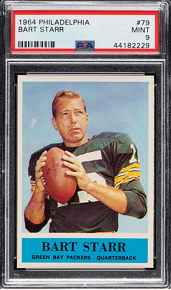 1964 Philadelphia Football #79 Bart Starr PSA MINT 9
