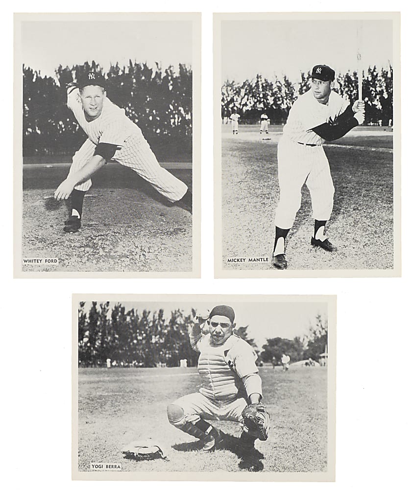 1959 New York Yankees Photographs Complete Set (16) Plus Original Envelope