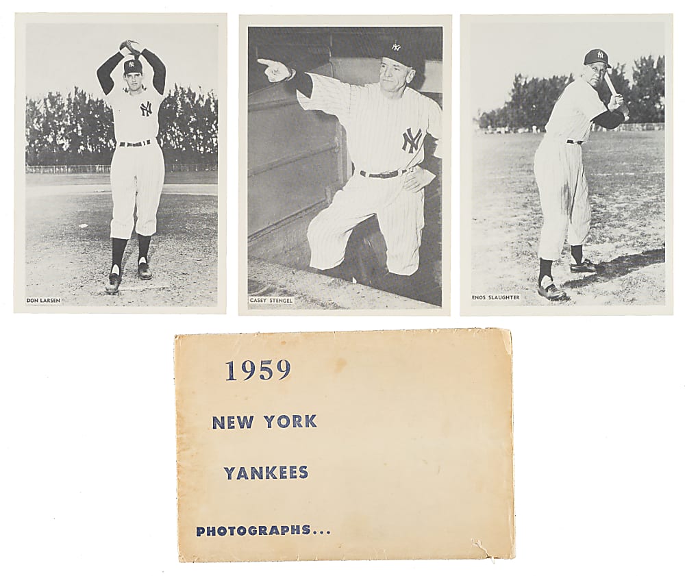 1959 New York Yankees Photographs Complete Set (16) Plus Original Envelope