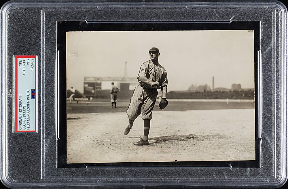 1917 George Dumont Original Photograph PSA/DNA Type I - Image Used for 1917-1920 M101-6 Felix Mendelsohn (Sporting News) Card