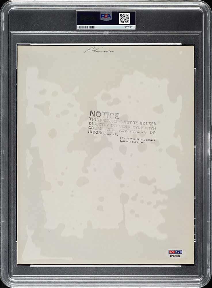 Circa 1950s Jackie Robinson Original Brooklyn Baseball Club Team-Issued Photograph PSA/DNA Type I