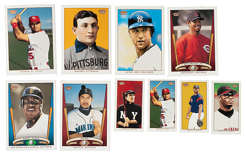 2002 Topps 206 Complete and Near-Complete Set Collection (10 Sets, 1,313 Cards) Including 42 Autographs and 141 Relics