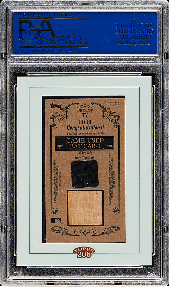 2002 Topps 206 Tobacco Relics #TR-TC Ty Cobb PSA NM-MT 8