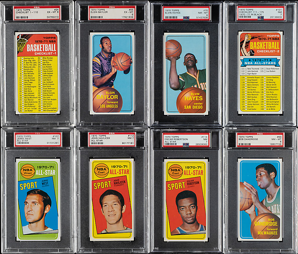 1970-1971 Topps Basketball PSA-Graded Near-Complete Set (152/175)