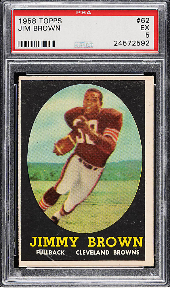 1958 Topps Football #62 Jim Brown Rookie PSA EX 5