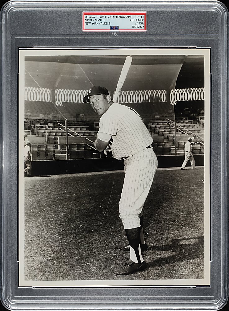 Circa 1960s Mickey Mantle Original New York Yankees Team-Issued Photograph PSA/DNA Type I