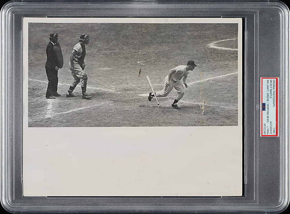 Circa 1950s Mickey Mantle Original William C. Green Photograph PSA/DNA Type I