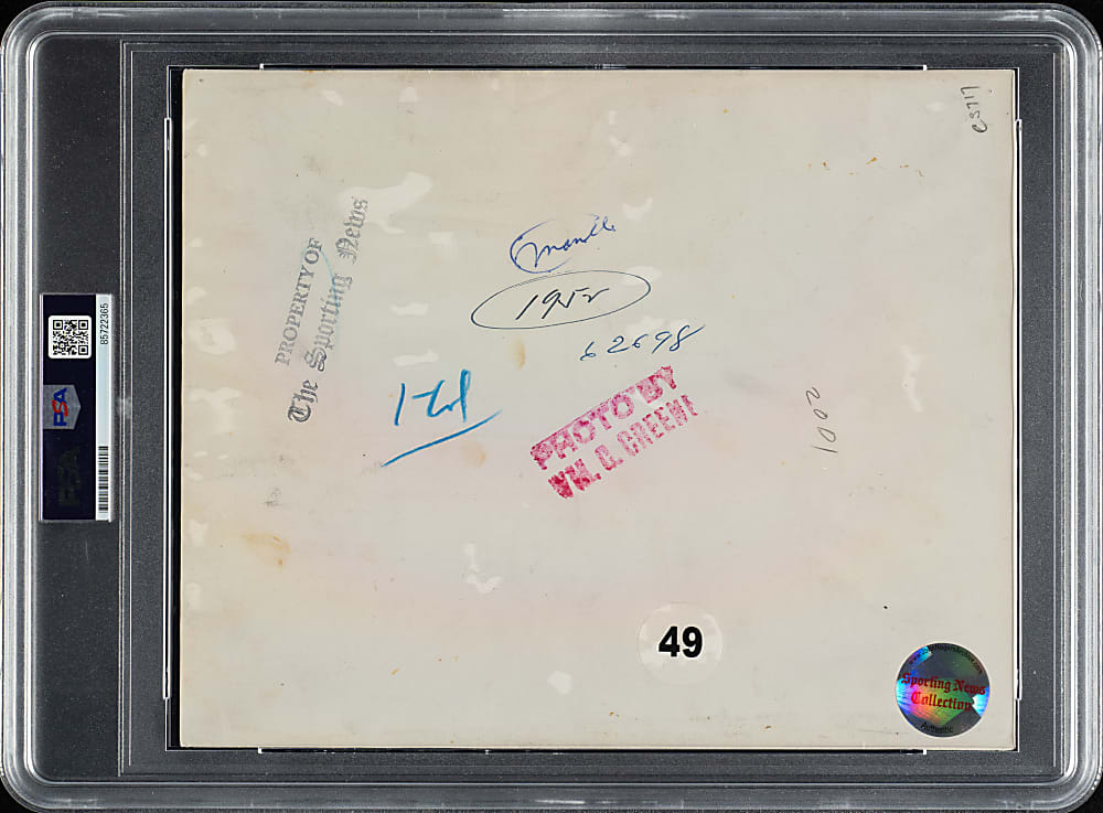 Circa 1950s Mickey Mantle Original William C. Green Photograph PSA/DNA Type I