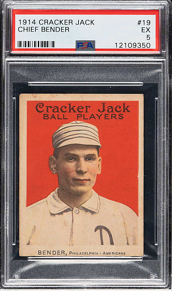 1914 E145 Cracker Jack #19 Chief Bender PSA EX 5