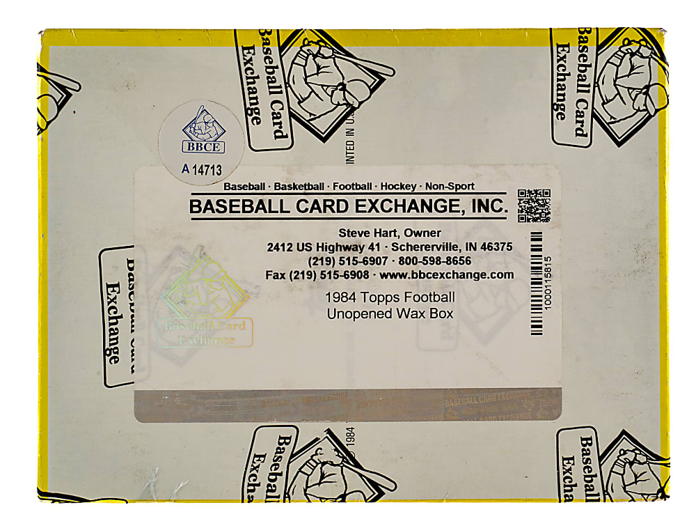 1984 Topps Football Unopened Wax Box (36 Packs) - BBCE