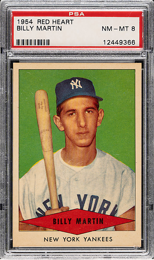 1954 Red Heart Billy Martin PSA NM-MT 8