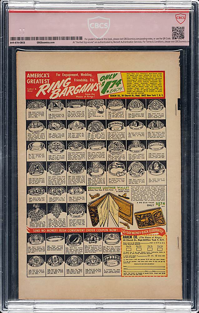 Signed 1954 "The Amazing Willie Mays" Comic CBCS 7.5
