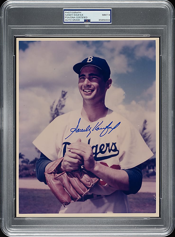 Sandy Koufax Signed Photograph PSA/DNA MINT 9