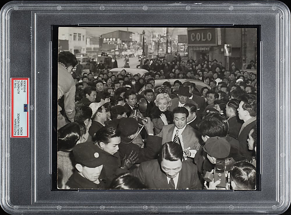 Circa 1960s Marilyn Monroe in Korea Photograph PSA/DNA Type II