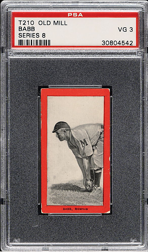1910 T210 Old Mill Tobacco "Series 8" Charlie Babb PSA VG 3 - Highest Graded!