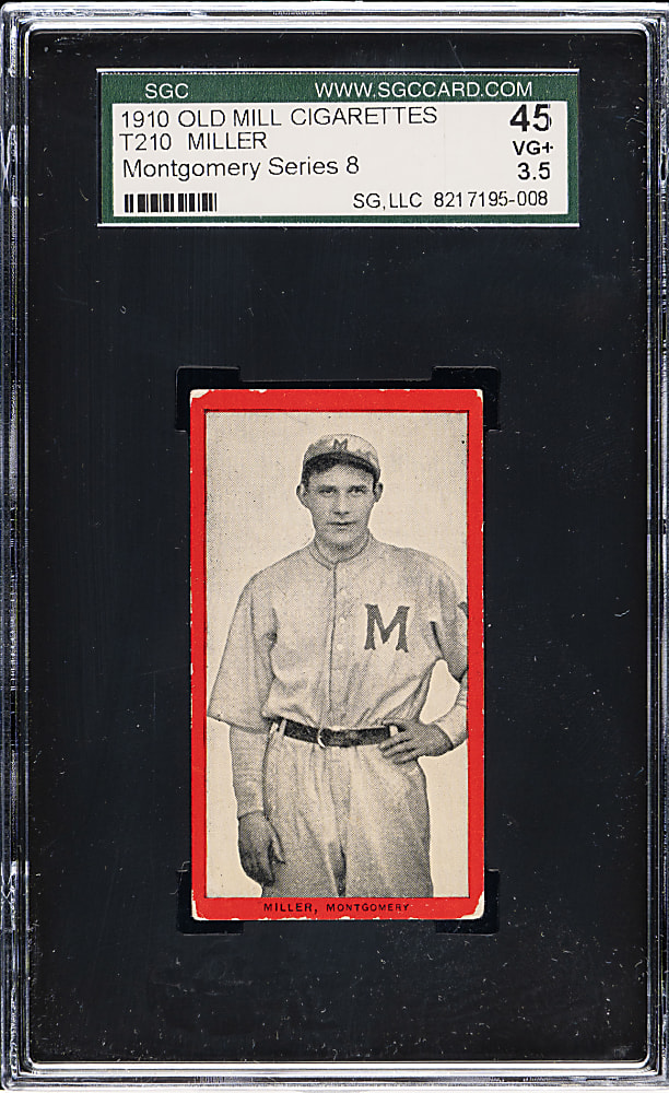 1910 T210 Old Mill Tobacco "Series 8" Charles Miller SGC VG+ 45 - 1 of 1 - Highest Graded!