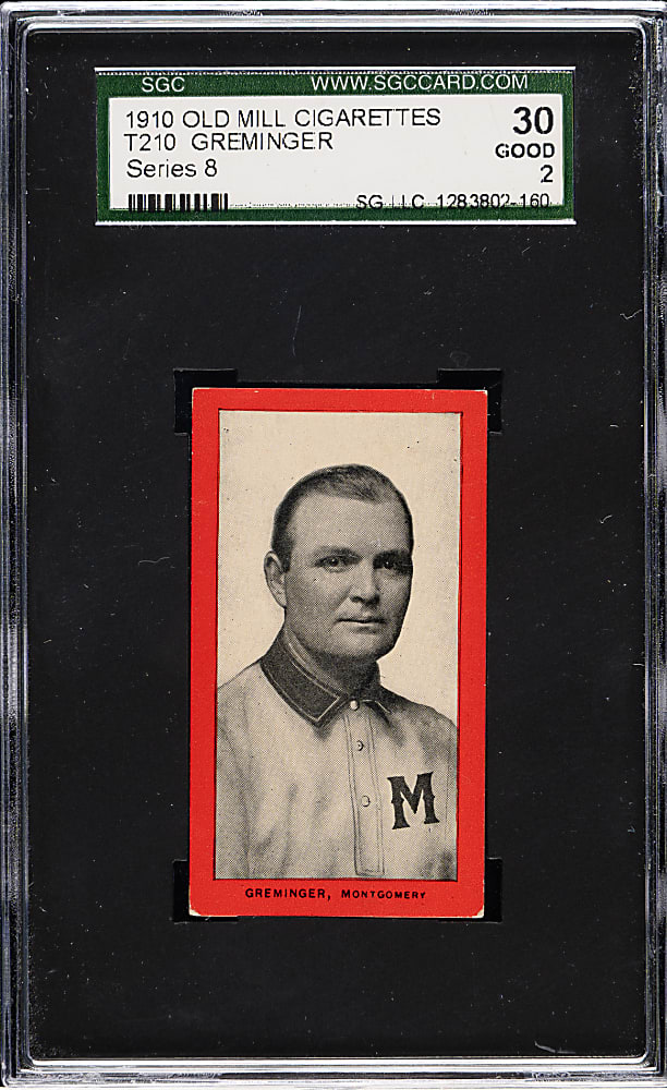 1910 T210 Old Mill Tobacco "Series 8" Ed Greminger SGC GOOD 30