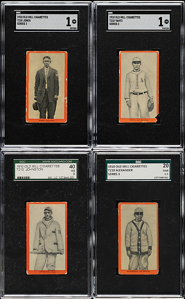 1910 T210 Old Mill Tobacco "Series 3" SGC-Graded Orange Border Collection (5)