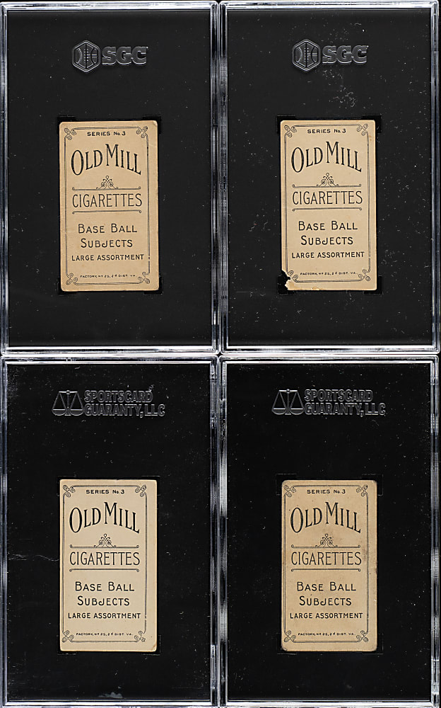 1910 T210 Old Mill Tobacco "Series 3" SGC-Graded Orange Border Collection (5)