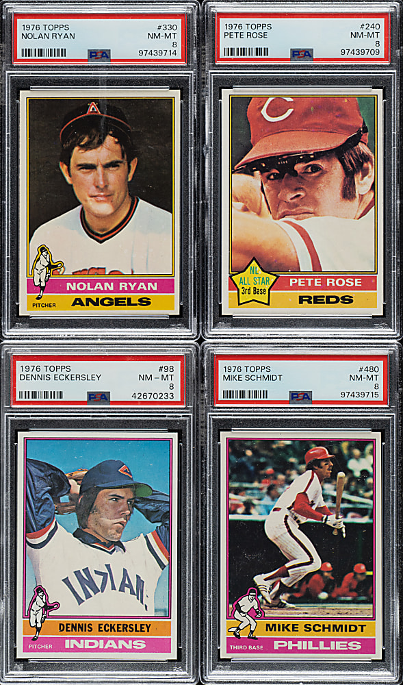 High-Grade 1976 Topps Complete Set (660) Including 13 PSA-Graded Cards