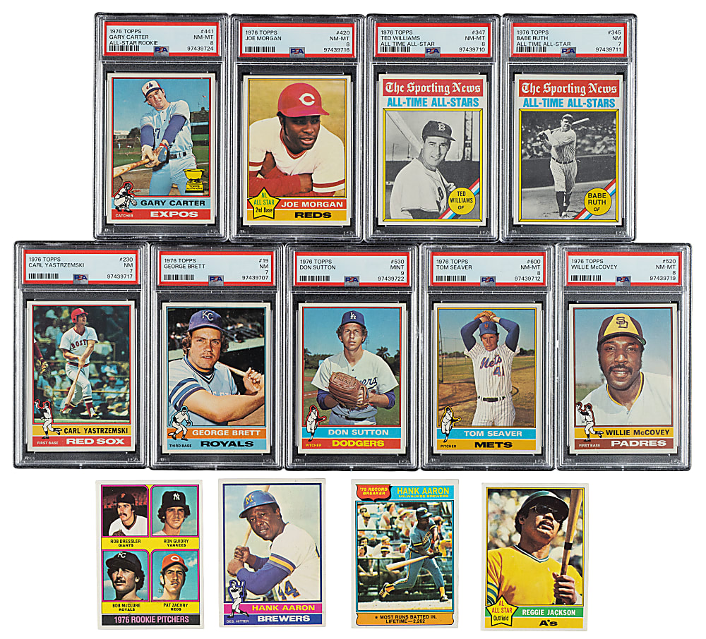 High-Grade 1976 Topps Complete Set (660) Including 13 PSA-Graded Cards